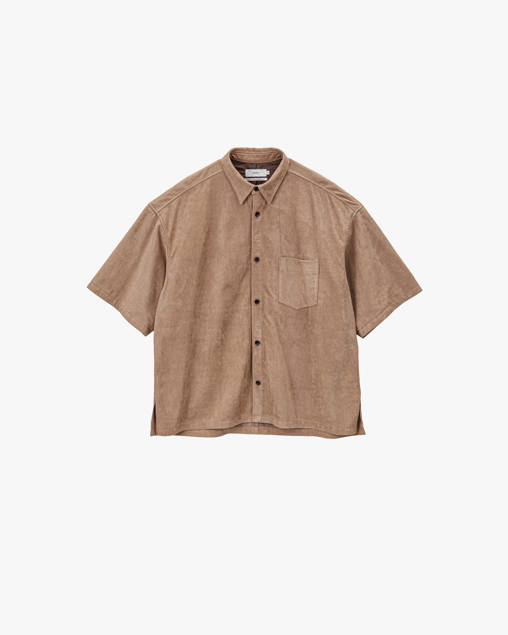 Cow Nubuck Leather S/S Oversized Regular Collar Shirt – Graphpaper