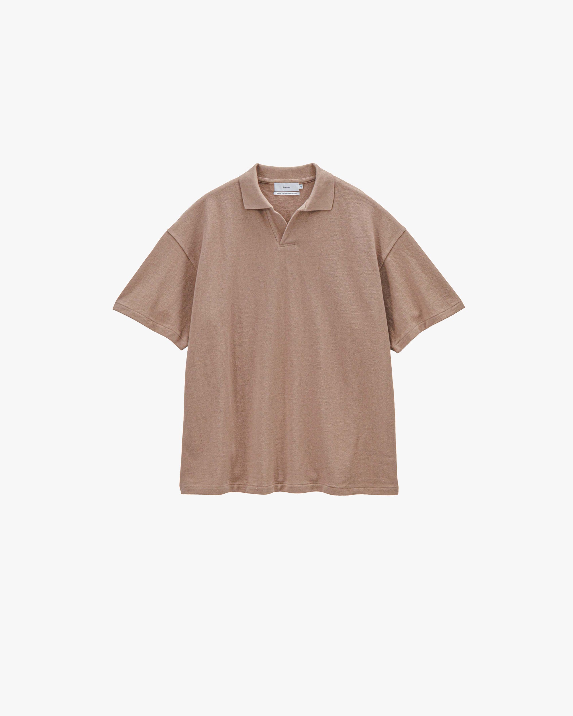 トップス Graphpaper Cotton Pique Jersey S/S Polo Graphpaper - Cotton Pique Jersey S/S Skipper Polo / PALE GREEN