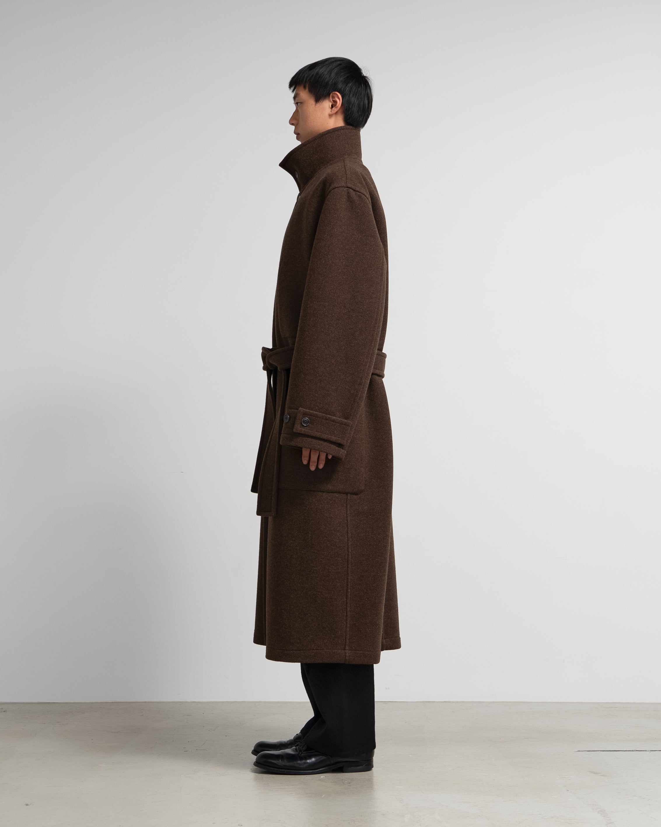 WRAP COAT WITH CONTRAST STITCH – Graphpaper WRAP COAT WITH CONTRAST STITCH – Graphpaper