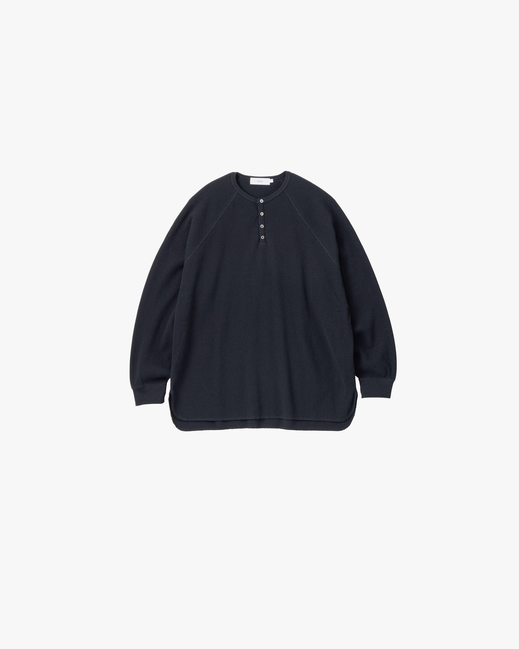 Waffle L/S Henley Neck Tee – Graphpaper