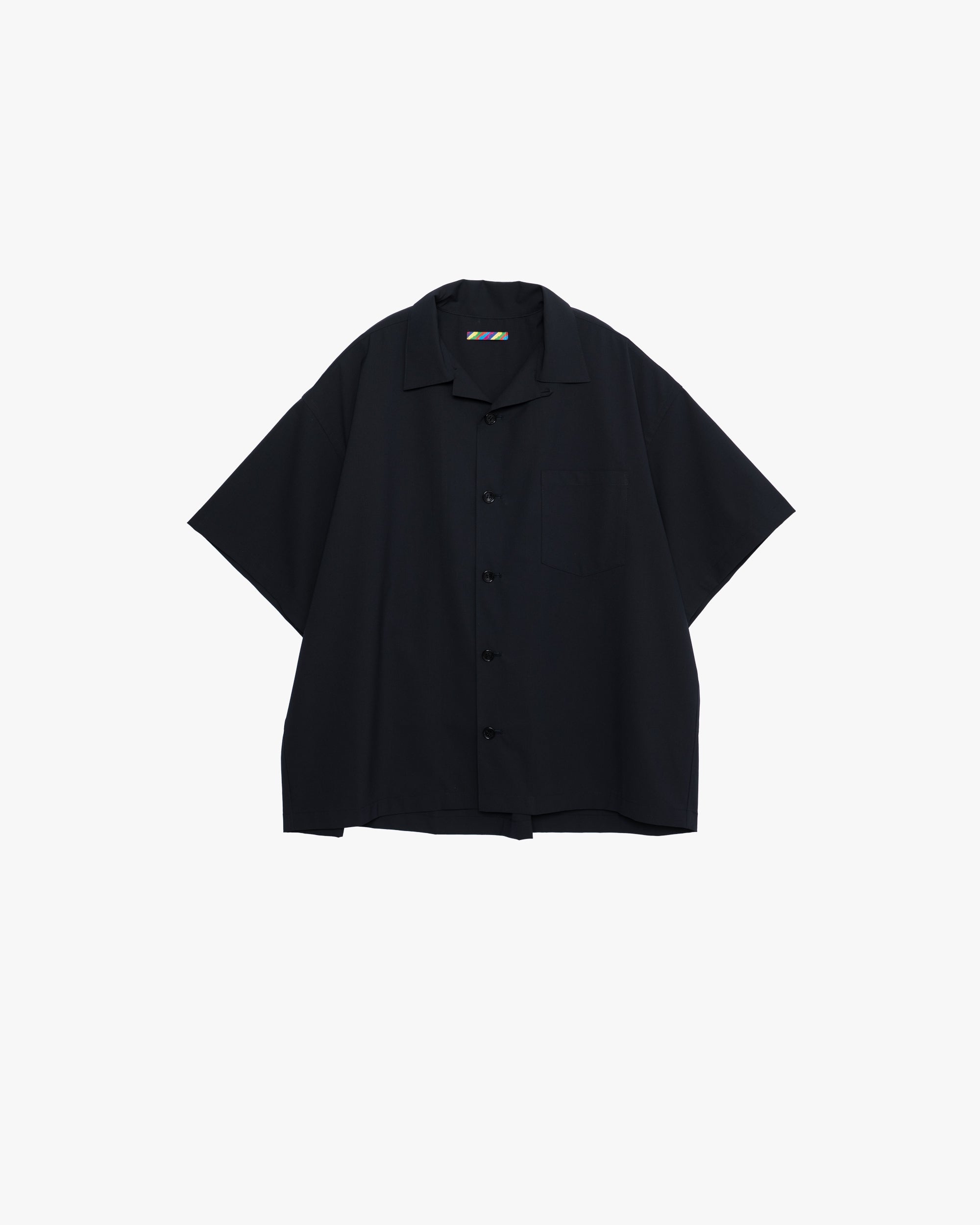 Open collar Shirt / black – th products