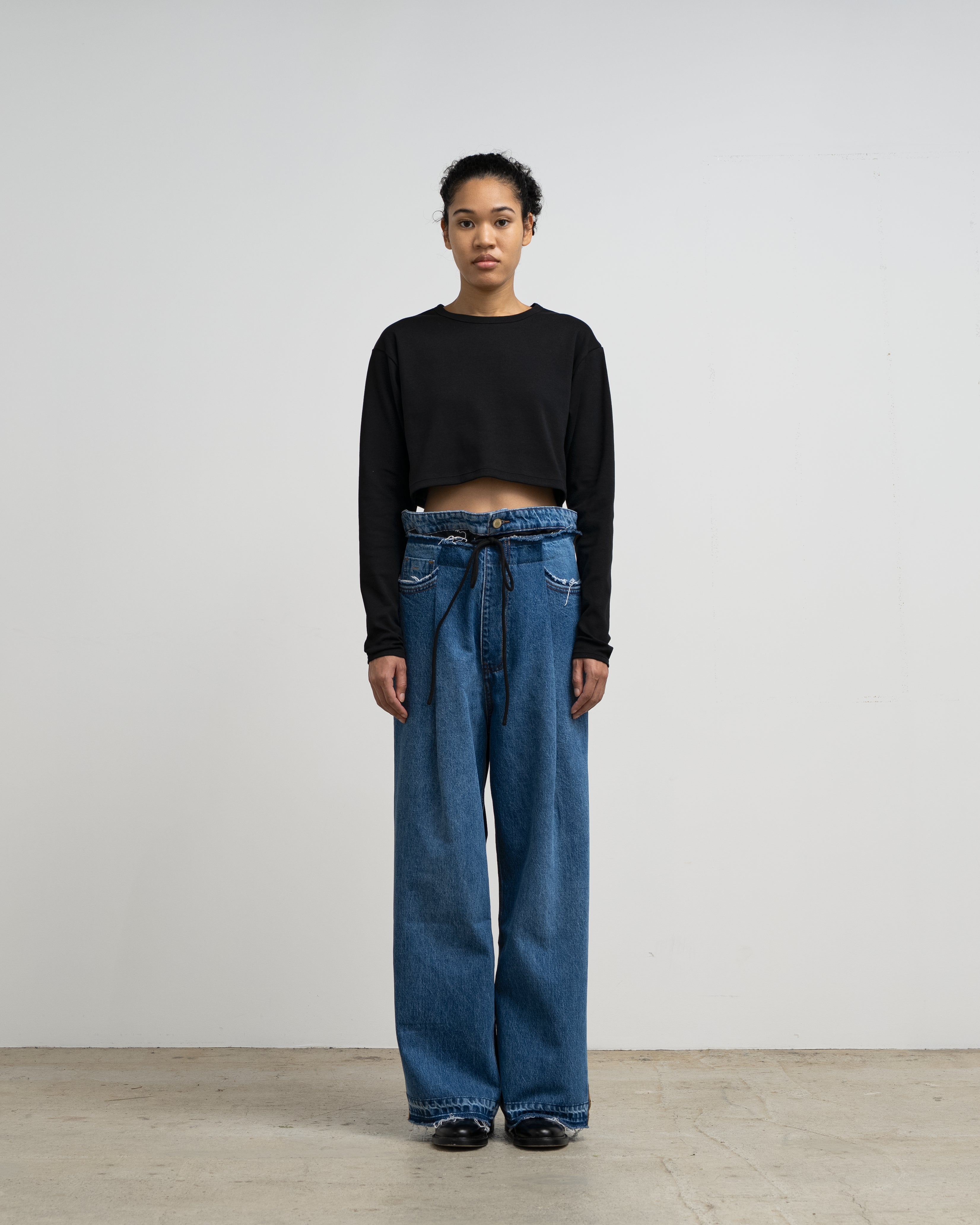 Pleated Wide-Leg Jeans – Graphpaper