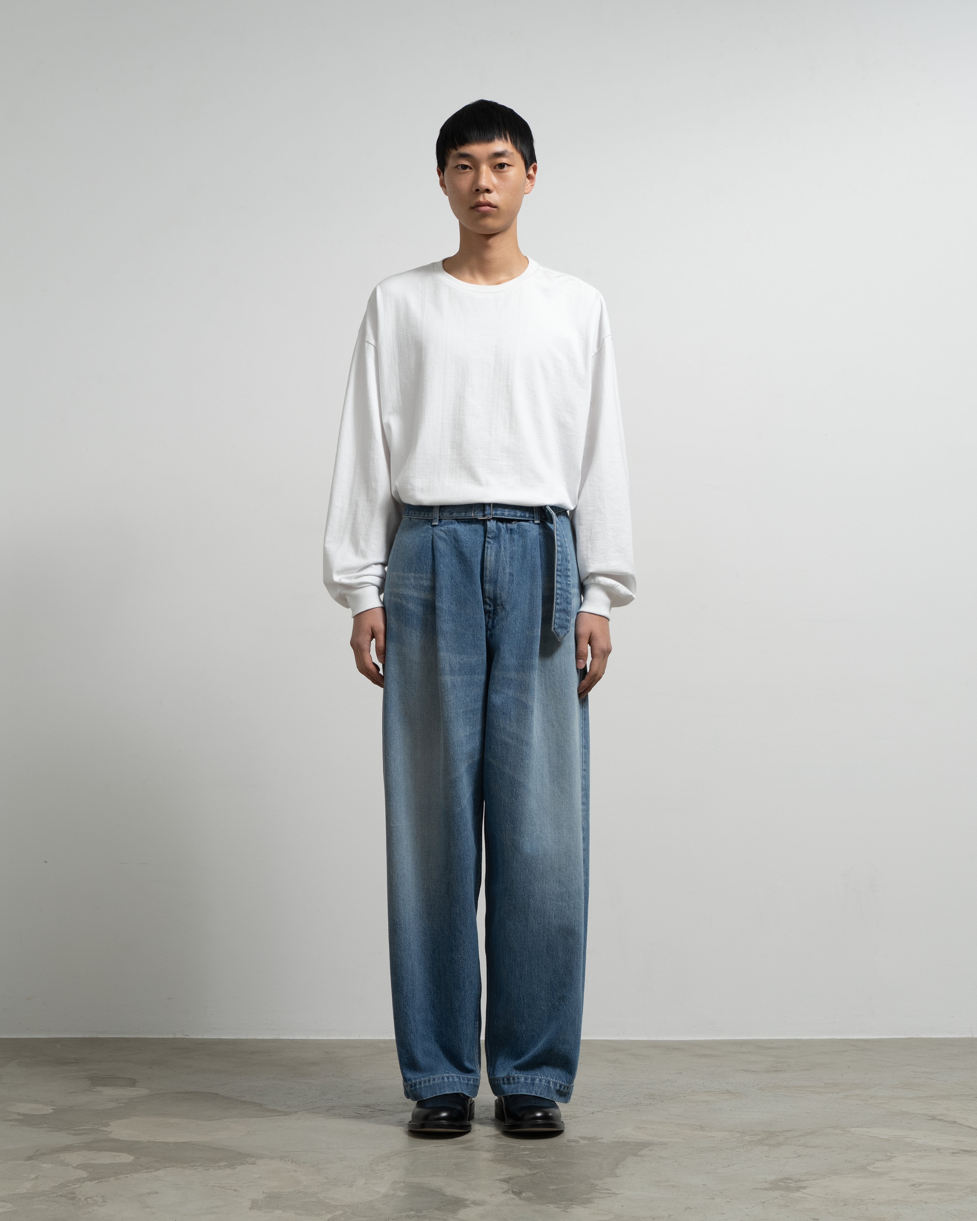 Selvage Denim Belted Pants -LIGHT FADE- – Graphpaper