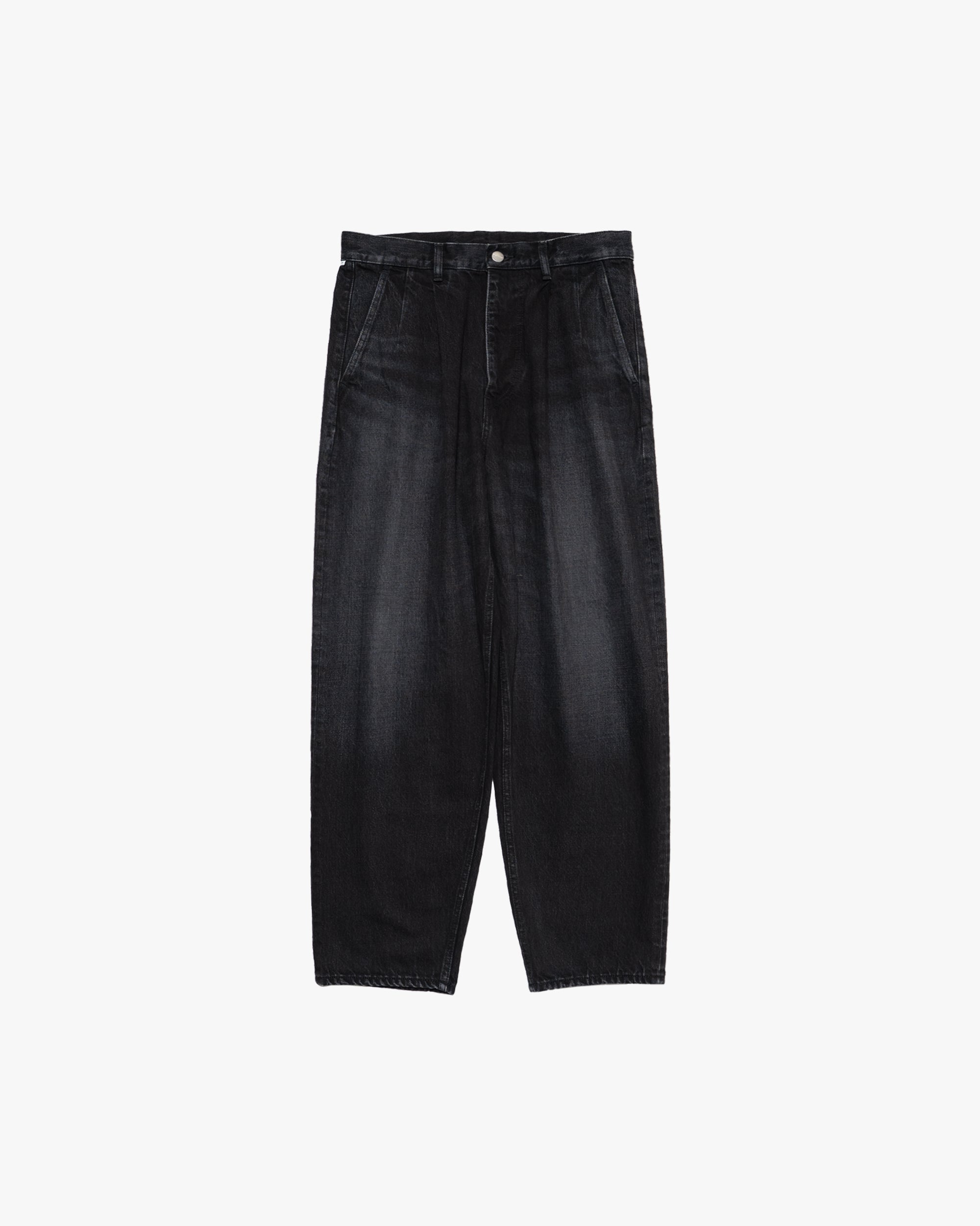 Selvage Denim Two Tuck Tapered Pants -DARK FADE- – Graphpaper