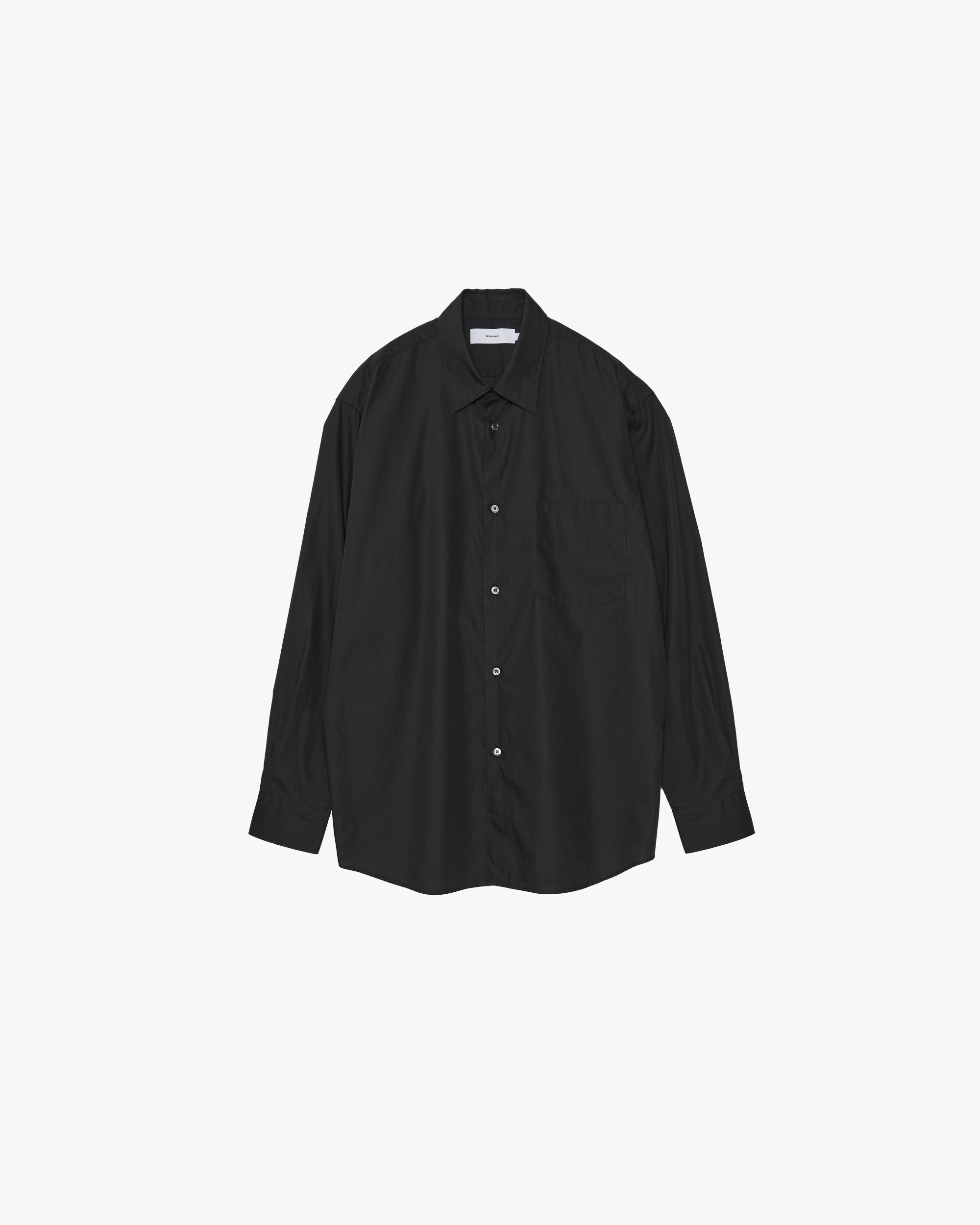 けんBroad Regular Collar Shirt broadregularcollarshirt_black.