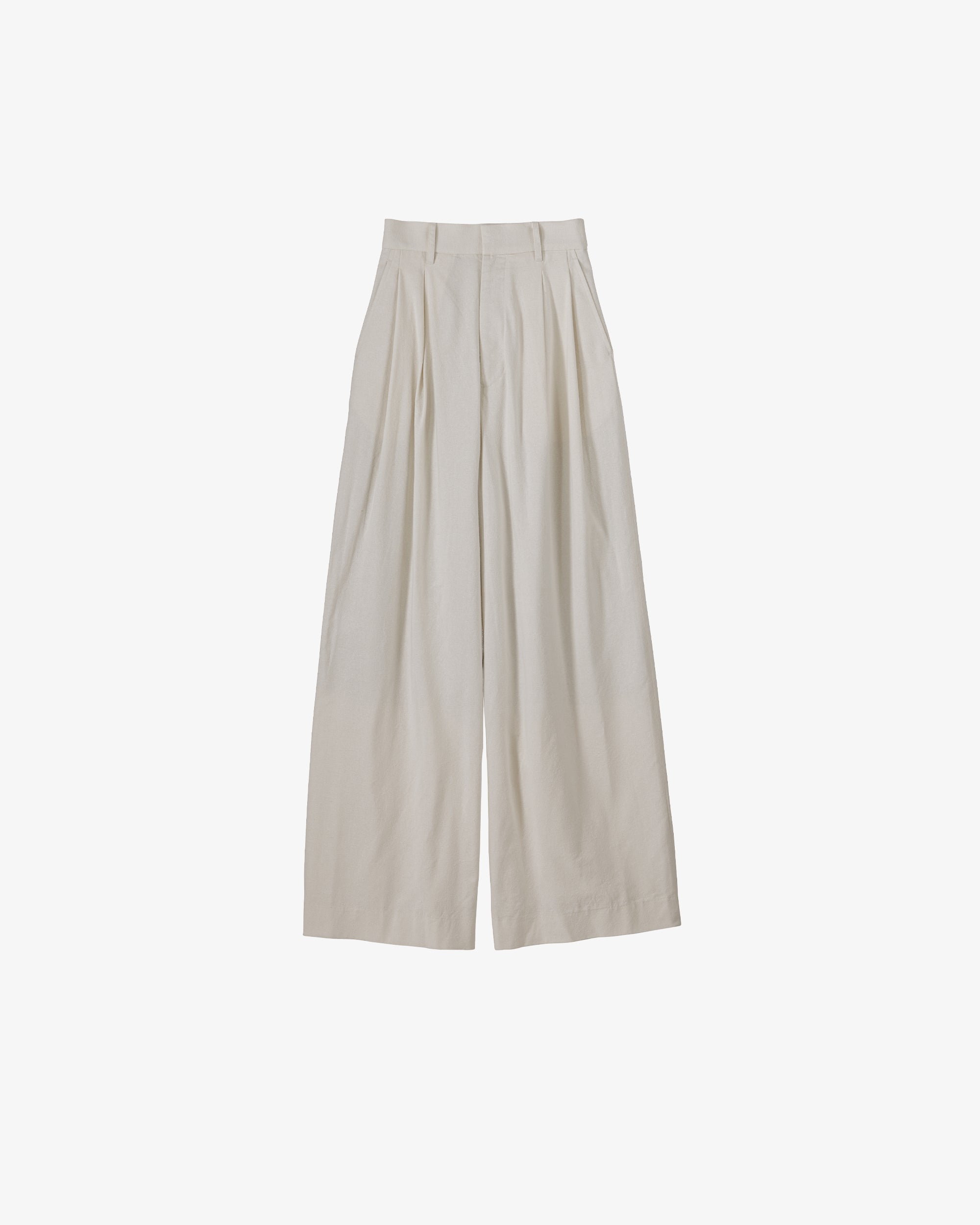 パンツ NANUA SILK NOIL ANKLE TIED PANTS Zaniah - Slip Satin Wide-Leg Pants - Dune – Nanushka
