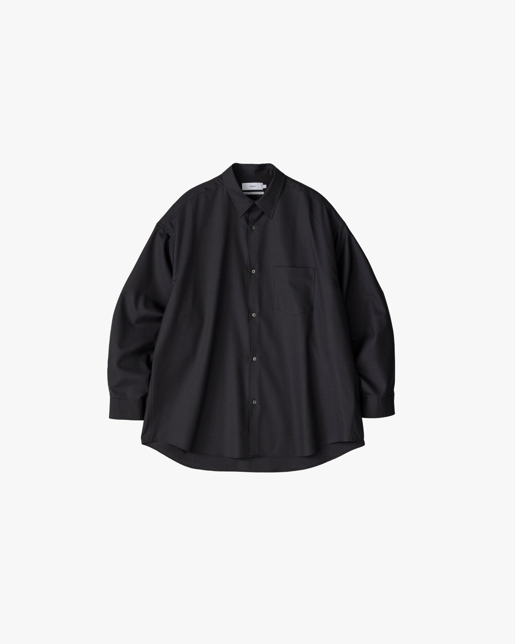 Fine Wool Tropical Oversized Regular Collar Shirt – Graphpaper