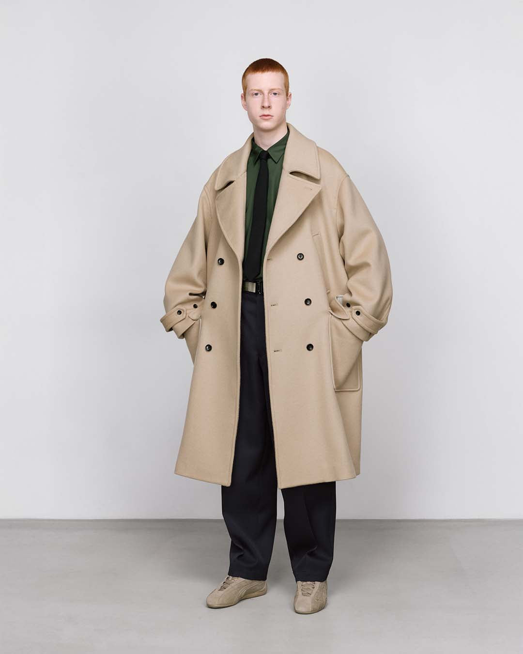 【美品】24AW Graphpaper Light Melton Coat Light Melton Pea Coat – Graphpaper