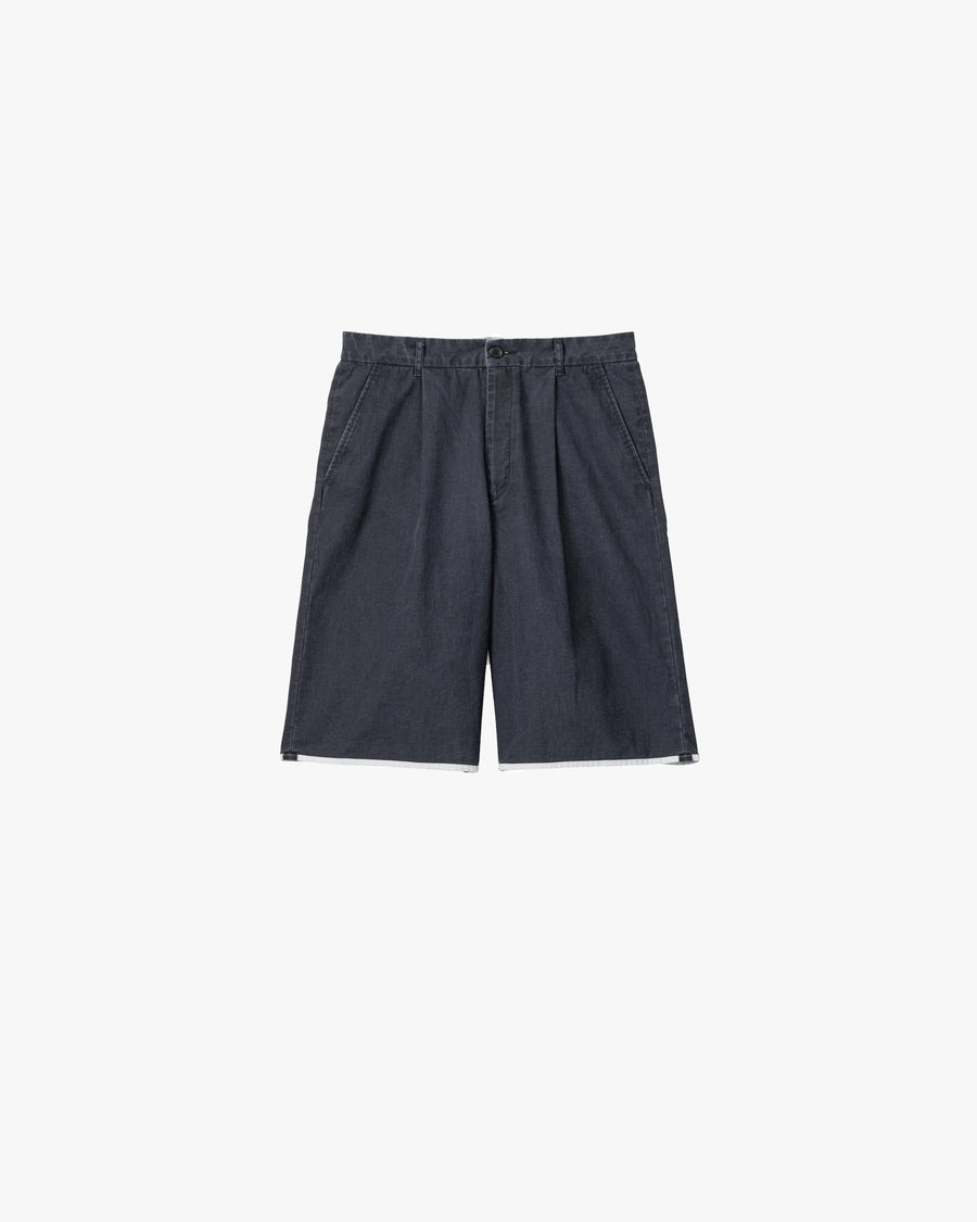 -SALE- SUMI Coated Denim Tuck Shorts