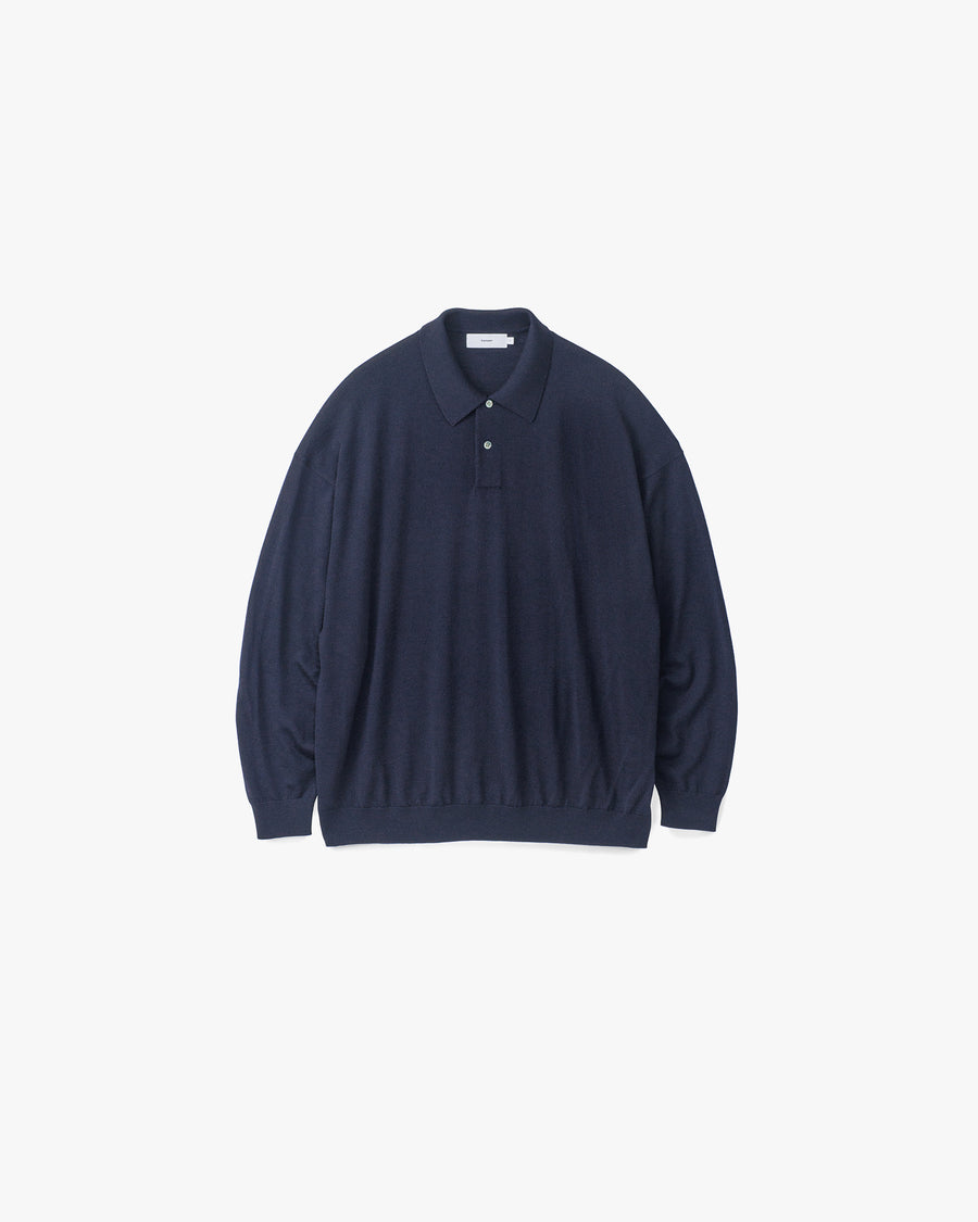 High Gauge Knit Oversized L/S Polo