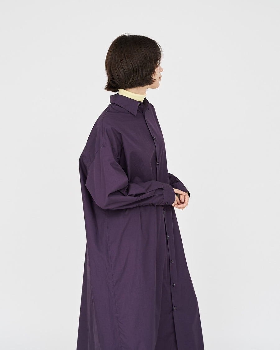 Broad Regular Collar Oversized Shirt Dress