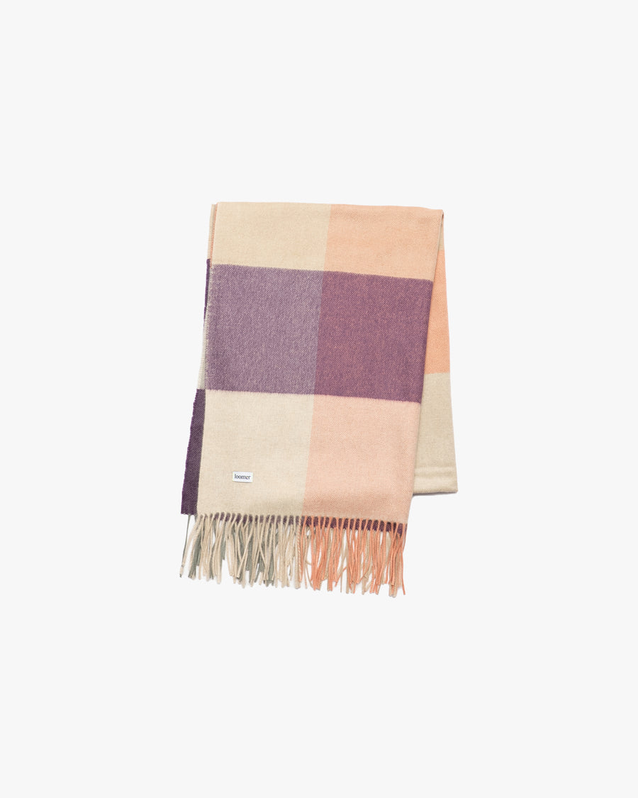 Cashmere Block Check Stole