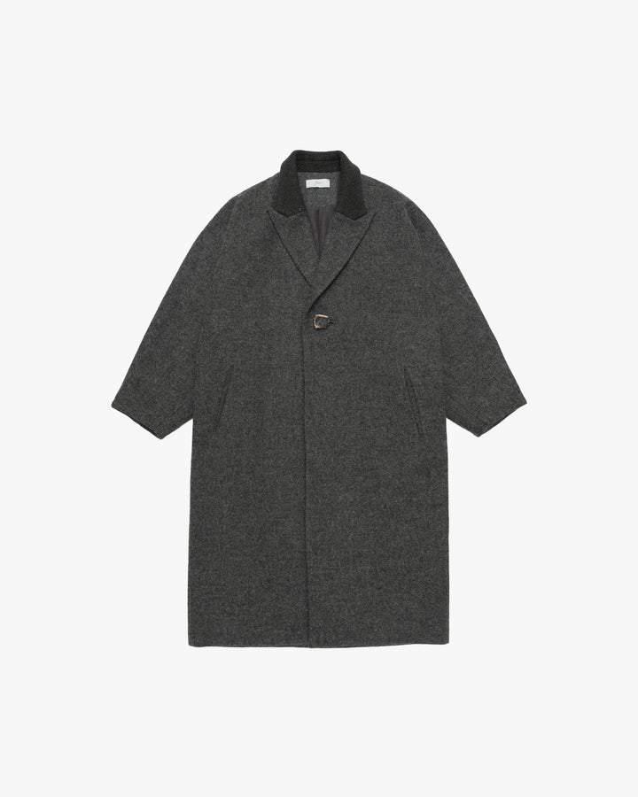 Covered Coat - 017[ Petrified wood button ]