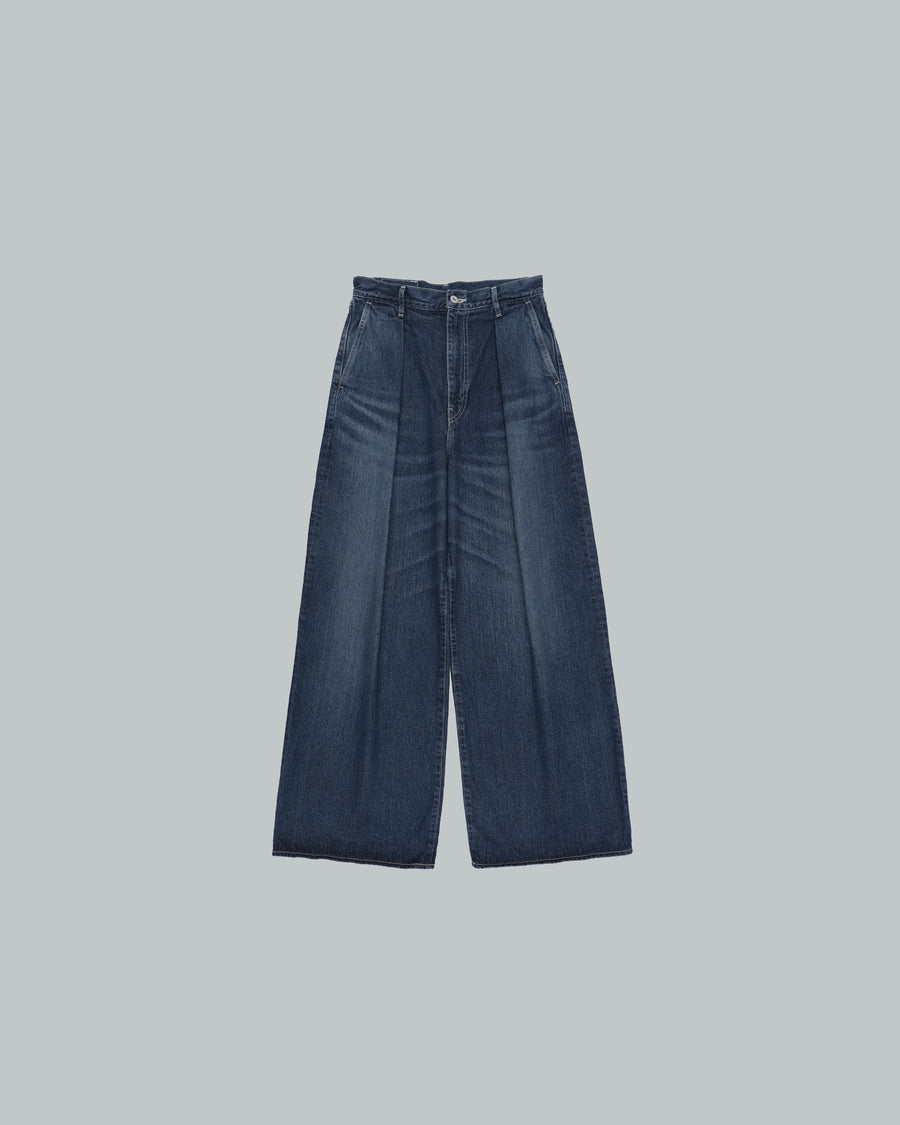 Recycled Cotton Denim Two Tuck Wide Pants – Graphpaper