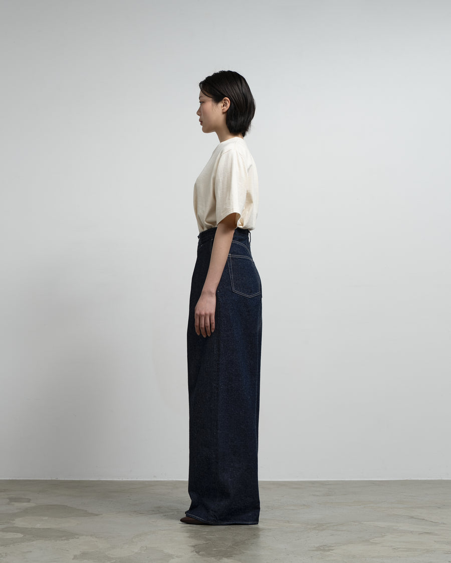 Recycled Cotton Denim Two Tuck Wide Pants – Graphpaper