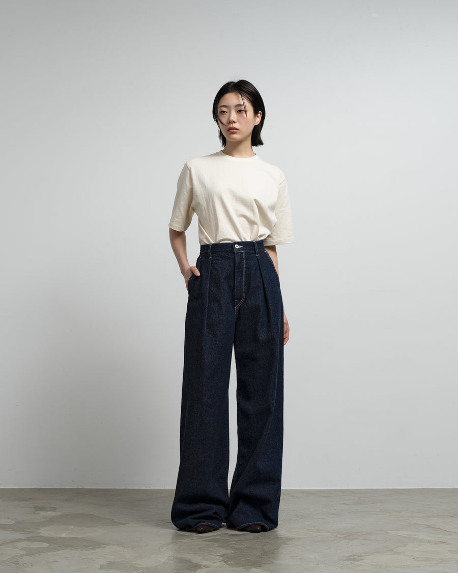 Recycled Cotton Denim Two Tuck Wide Pants – Graphpaper