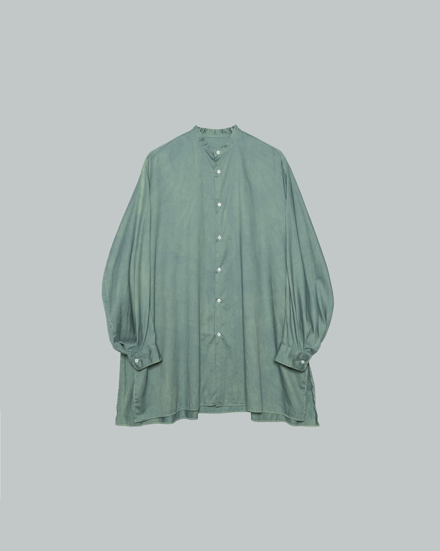 Silicon Poplin Deep Slit Band Collar Shirt – Graphpaper