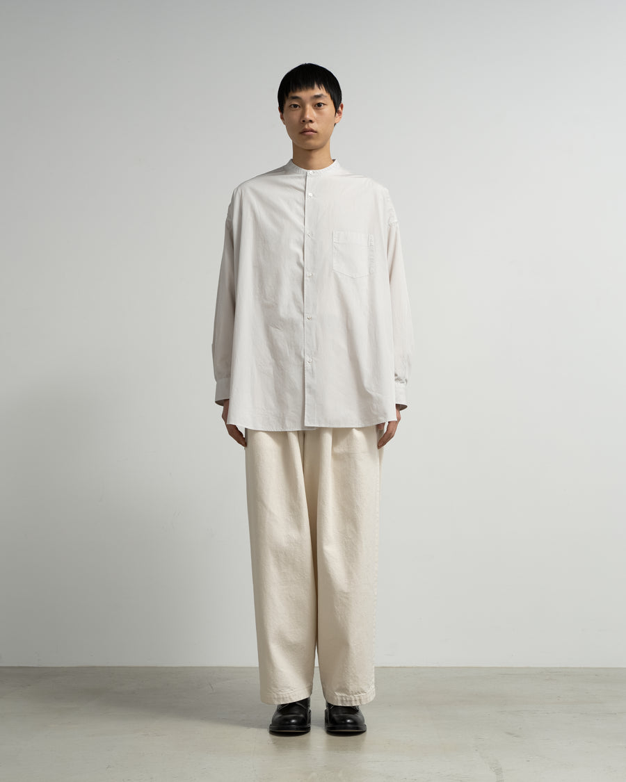 Botanical Dyed Broad L/S Oversized Band Collar Shirt – Graphpaper