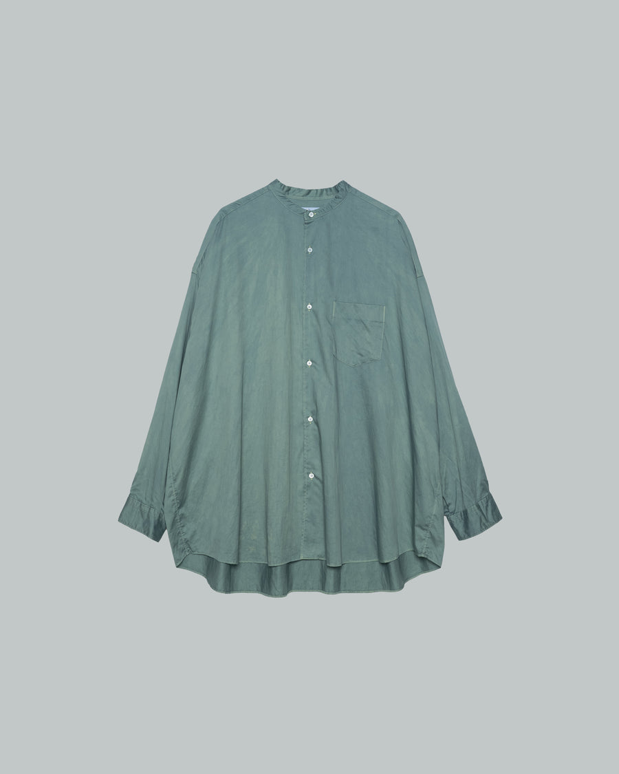 トップス Graphpaper Silicon Poplin Oversize Shirt Silicon Poplin Oversized Band Collar Shirt – Graphpaper