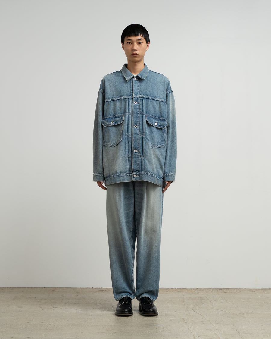 Gジャン/デニムジャケット Graphpaper  Denim Jacket &2TuckPants Recycled Cotton Denim Jacket – Graphpaper