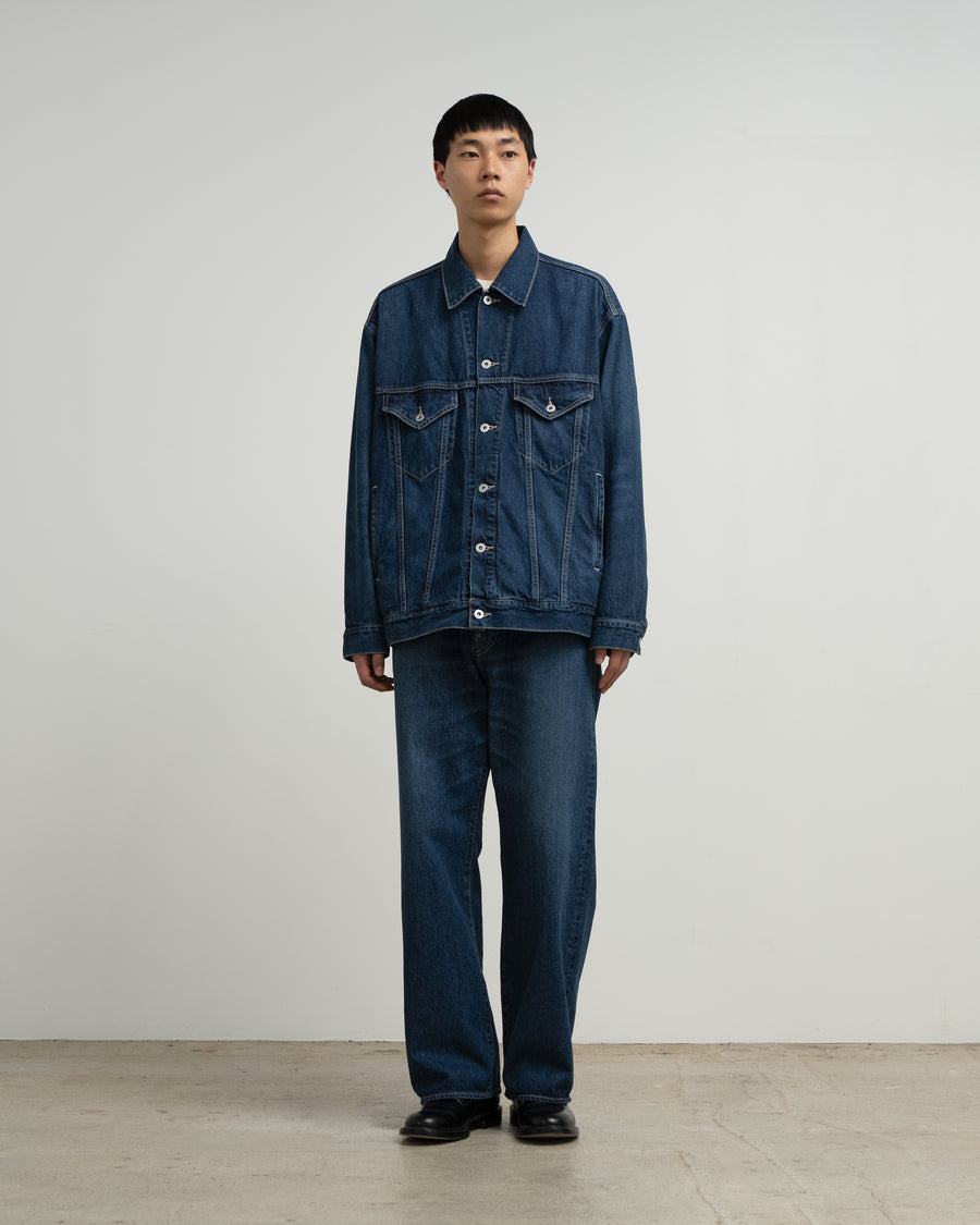 Recycled Cotton Denim Five Pocket Wide Straight Pants – Graphpaper