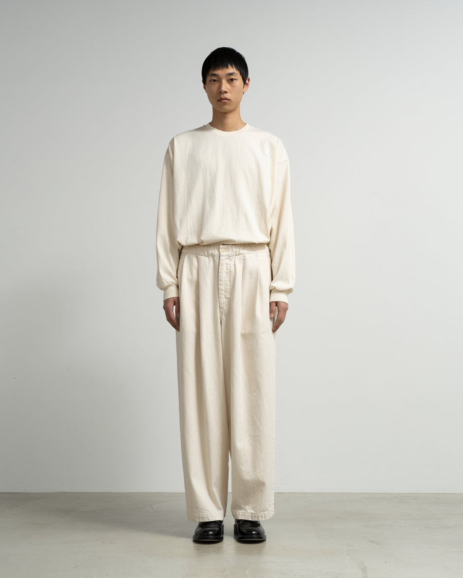 Recycled Cotton Twill Two Tuck Easy Pants – Graphpaper