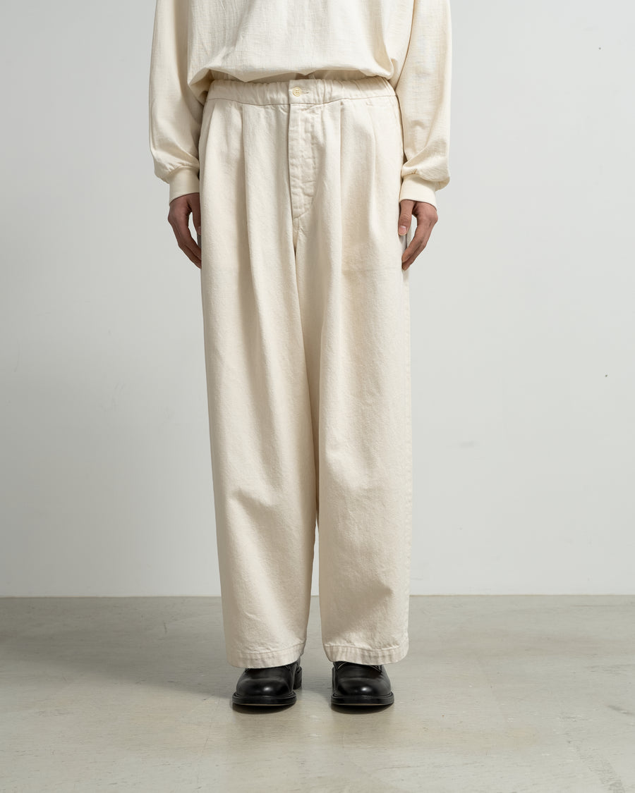 Recycled Cotton Twill Two Tuck Easy Pants – Graphpaper