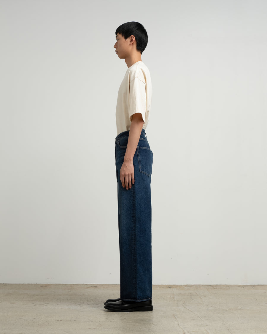 Recycled Cotton Denim Five Pocket Wide Straight Pants – Graphpaper