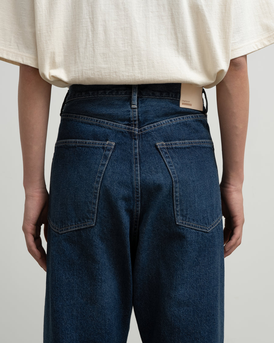Recycled Cotton Denim Five Pocket Wide Straight Pants – Graphpaper