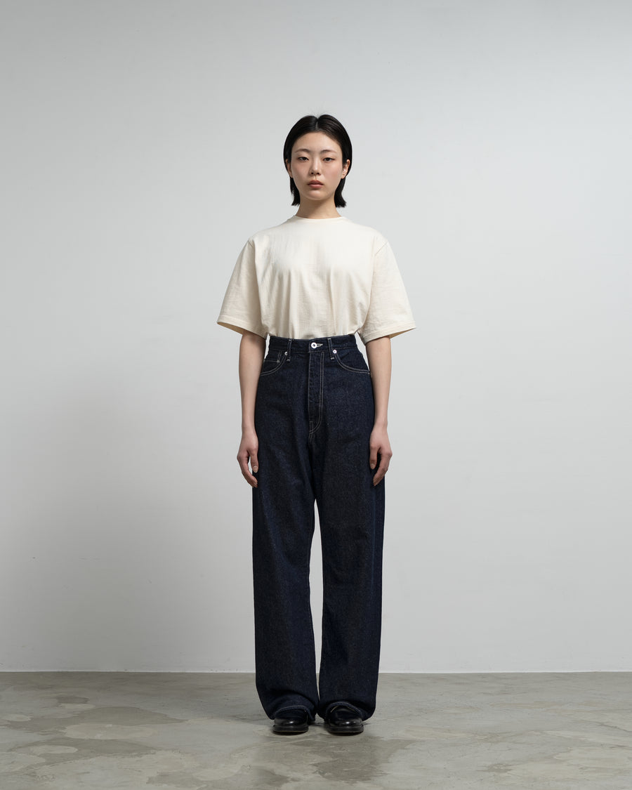 パンツ Denim Five Pocket Wide Straight Pants 1 Recycled Cotton Denim Five Pocket Wide Straight Pants – Graphpaper