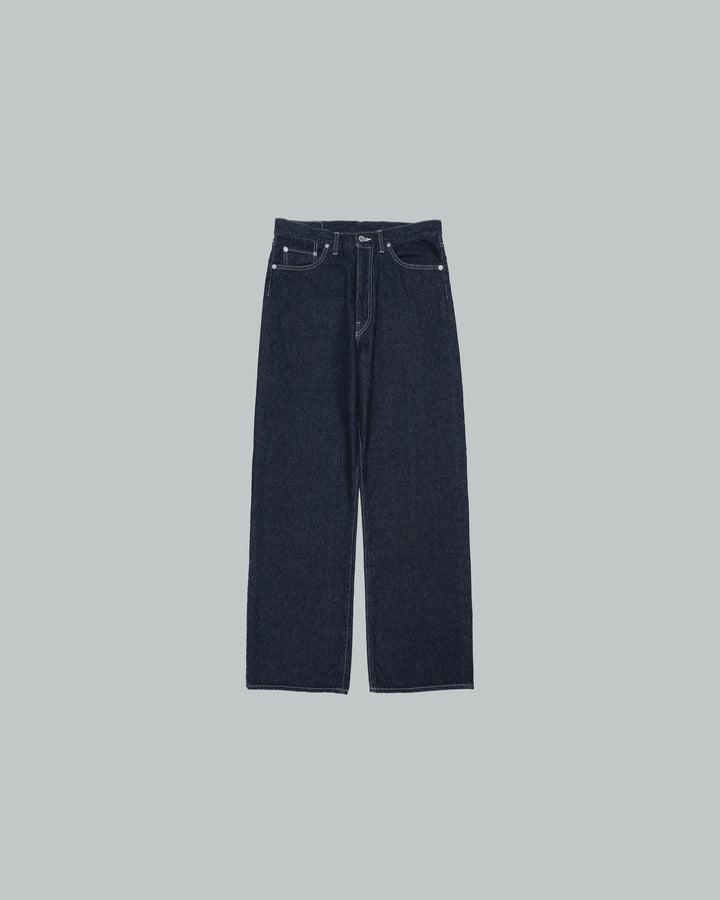 Recycle Cotton Denim Five Pocket Wide Straight Pants