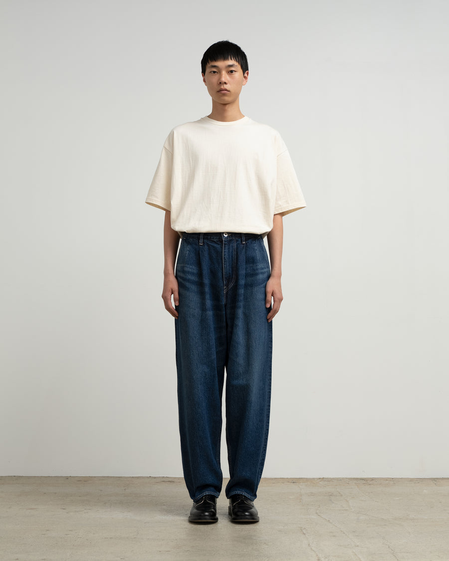 Recycled Cotton Denim Two Tuck Tapered Pants – Graphpaper