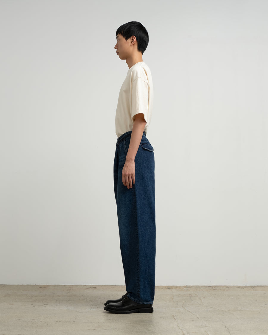 パンツ Graphpaper Two Tuck Tapered DENIM Recycled Cotton Denim Two Tuck Tapered Pants – Graphpaper