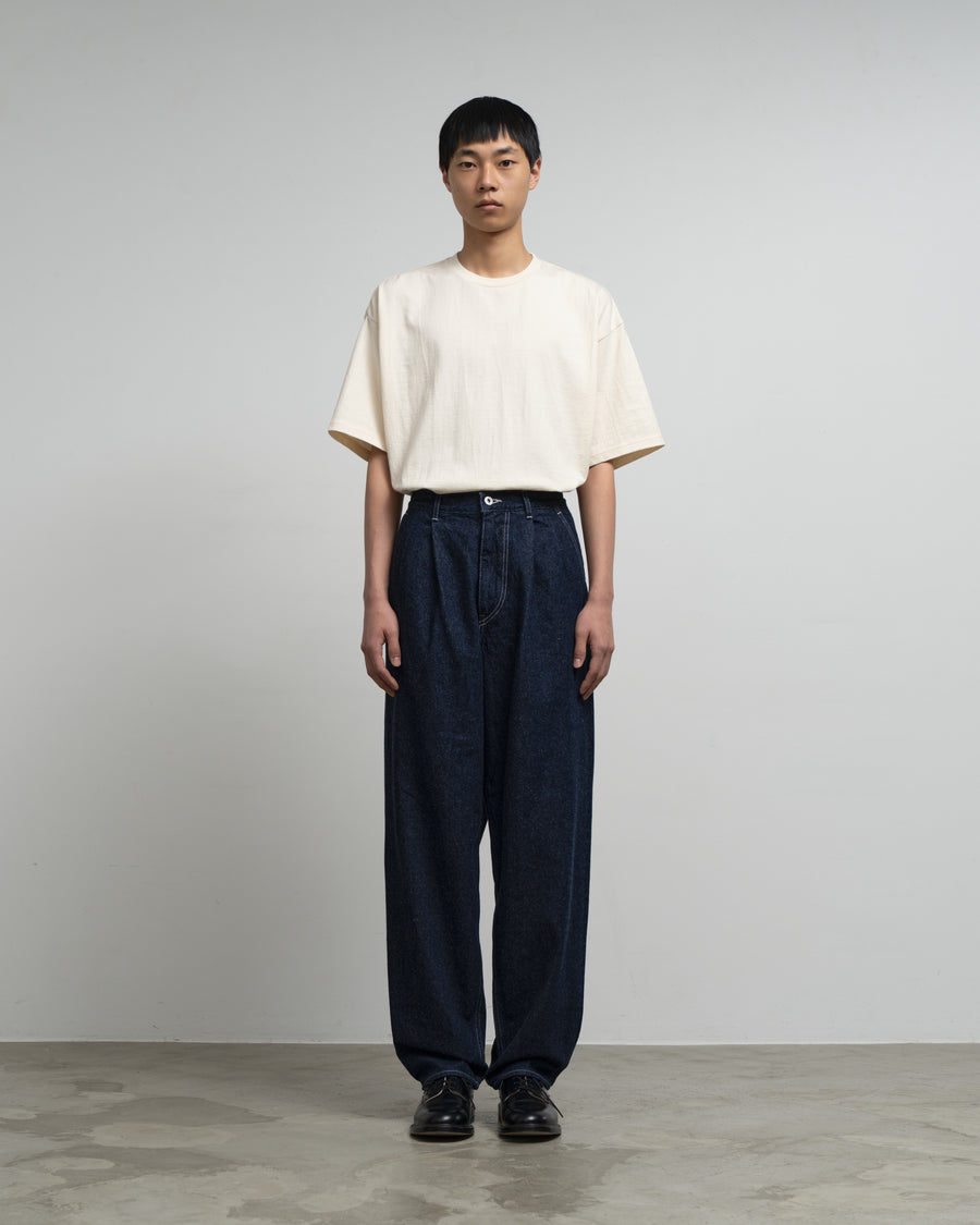 Recycled Cotton Denim Two Tuck Tapered Pants – Graphpaper