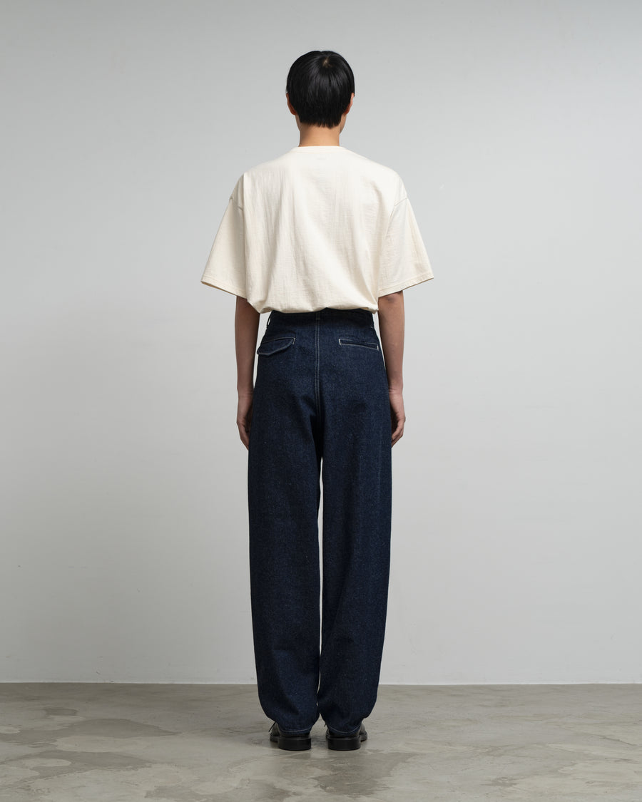 Recycled Cotton Denim Two Tuck Tapered Pants – Graphpaper