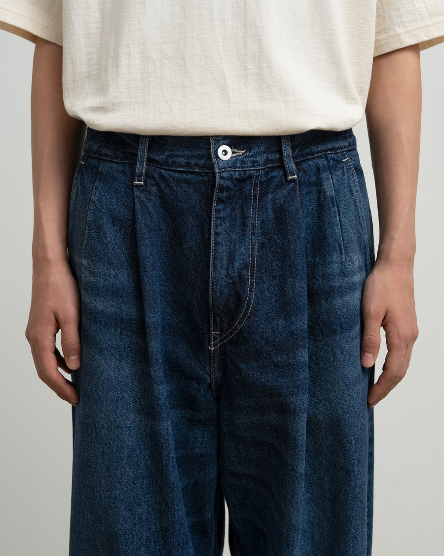 Recycled Cotton Denim Two Tuck Pants – Graphpaper