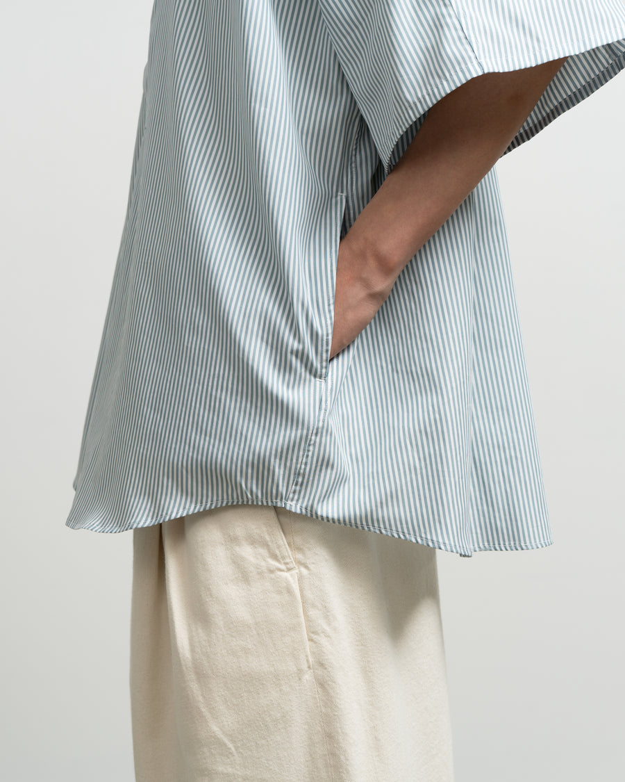 Graphpaper ストライプ 半袖シャツ Broad Stripe S/S Pullover Shirt – Graphpaper