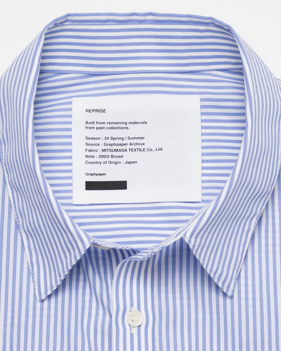 Graphpaper 水色チェックジャケット サイズ2 2020SS Broad Stripe S/S Pullover Shirt – Graphpaper