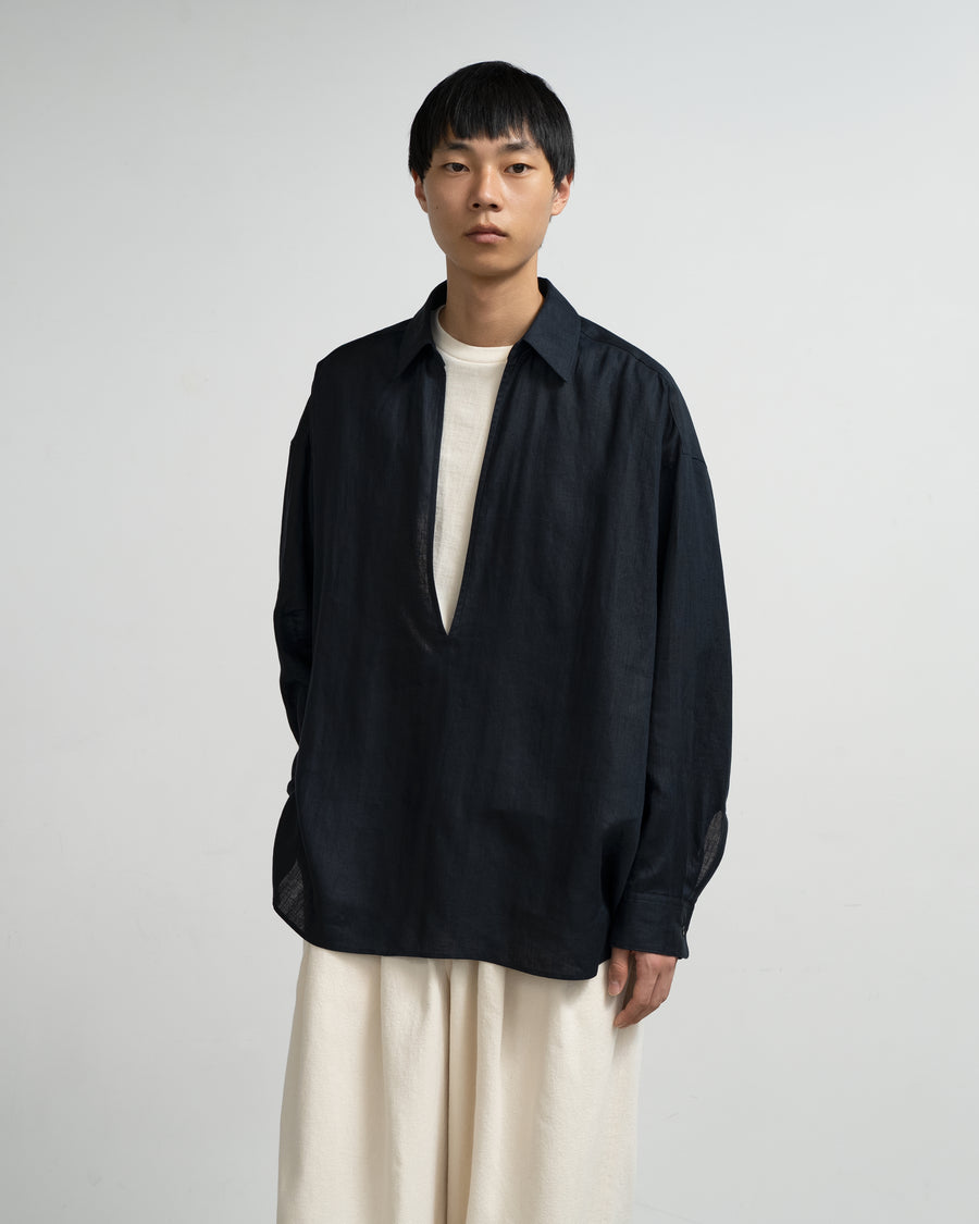 24SS Graphpaper グラフペーパー　Skipper Shirt 2 Linen L/S Skipper Shirt – Graphpaper