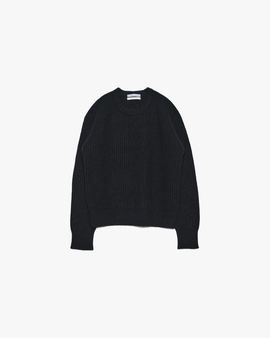 CASHMERE ＆ WOOL MAXIRBBED RAGLAN SWEATER