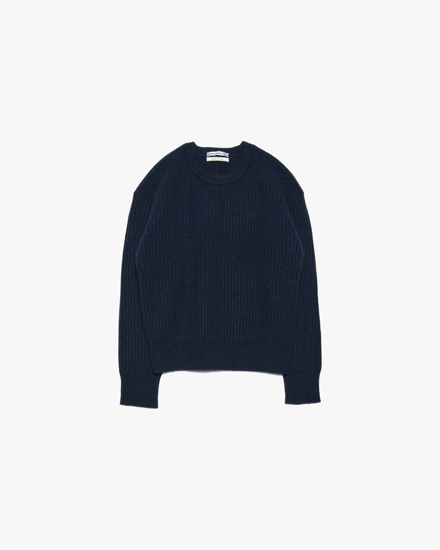 CASHMERE ＆ WOOL MAXIRBBED RAGLAN SWEATER