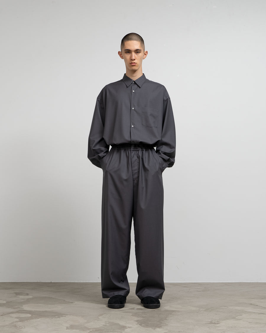 Fine Wool Tropical Easy Wide Pants