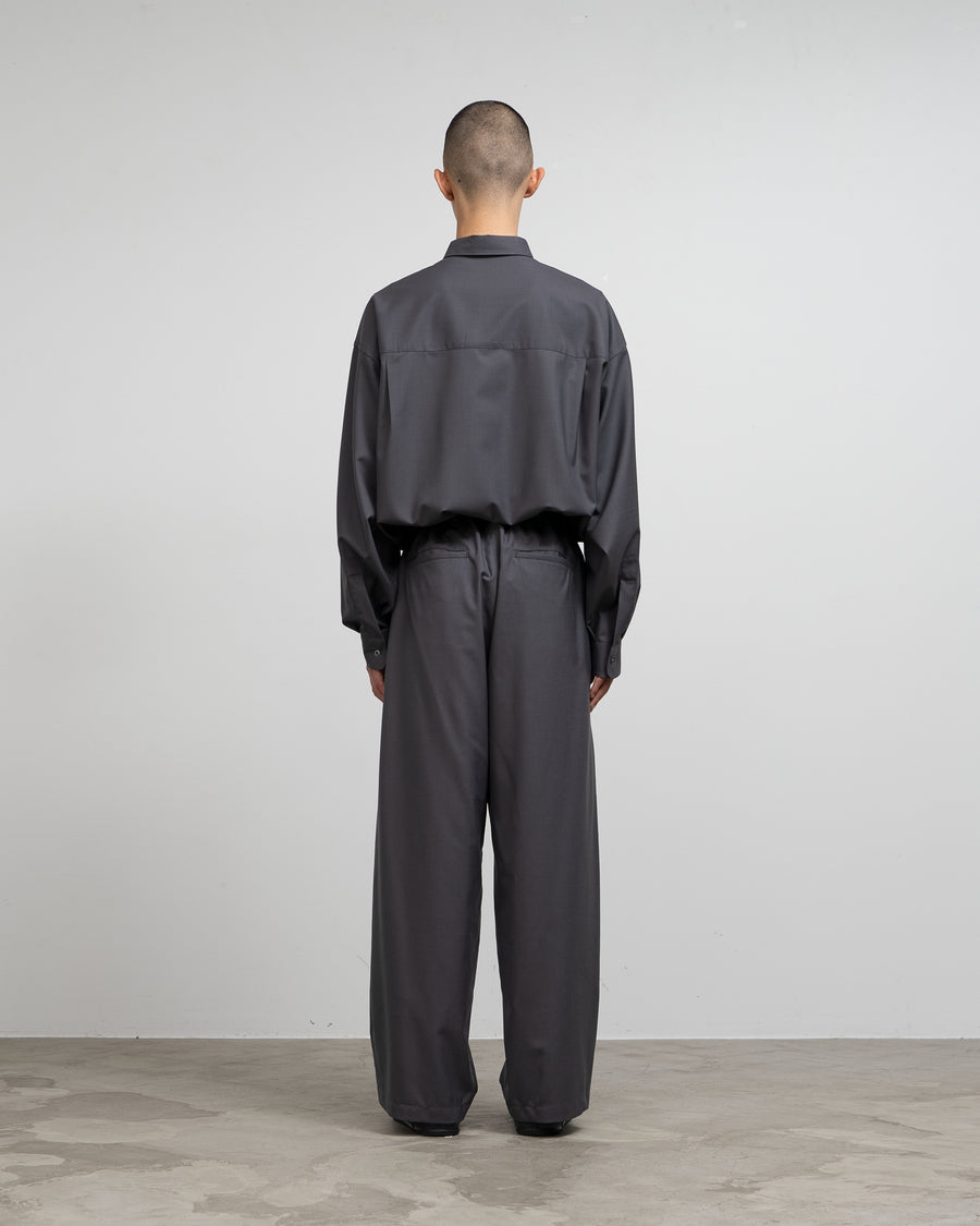 Fine Wool Tropical Easy Wide Pants