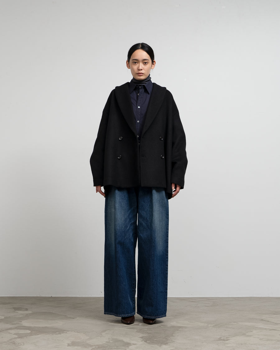 Light Melton Shawl Collar Coat