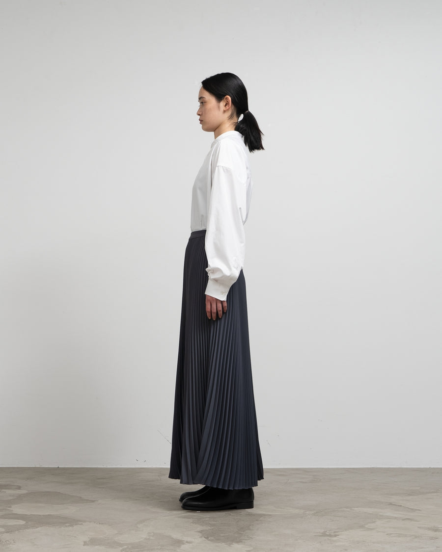 Satin Pleats Skirt Long – Graphpaper
