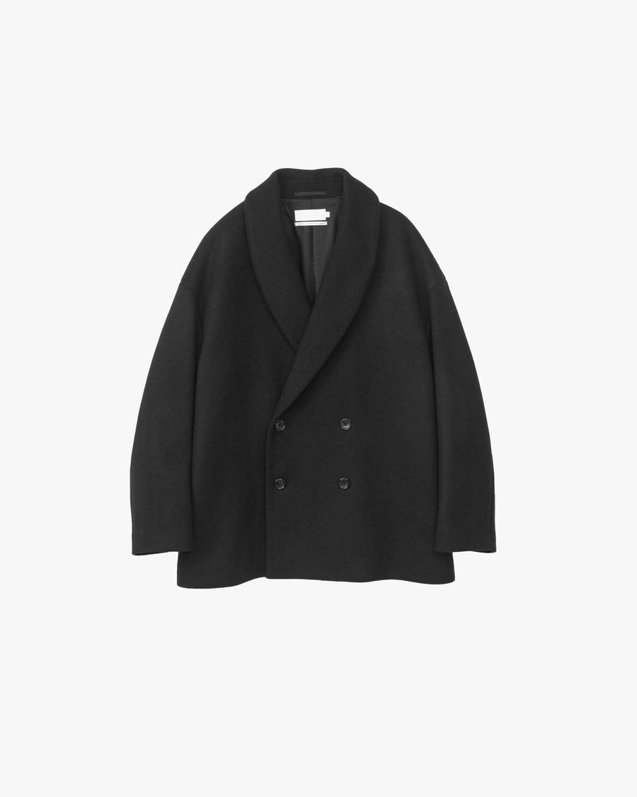 Light Melton Shawl Collar Coat