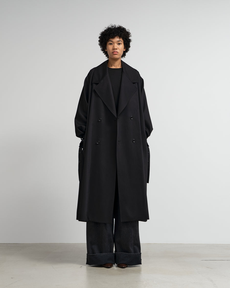 Techno Wool Nylon Trench Coat