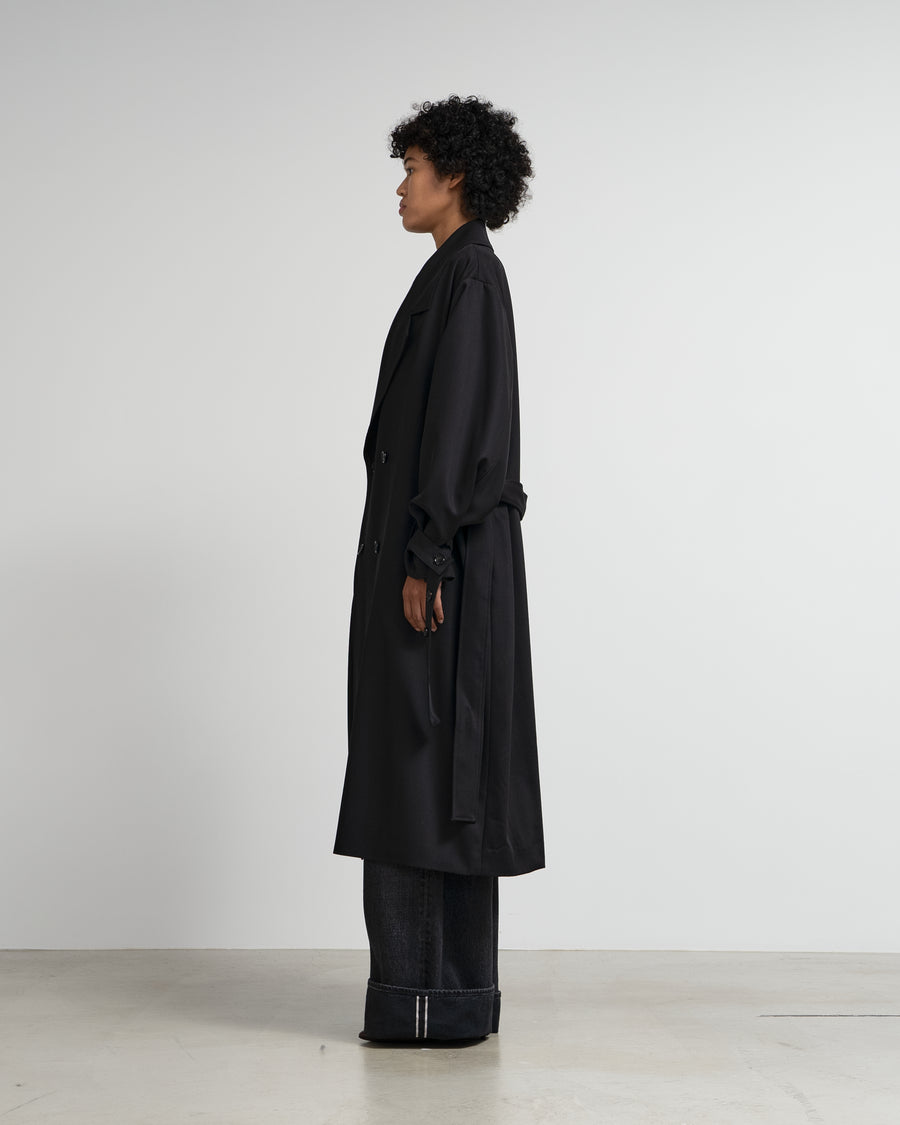 Techno Wool Nylon Trench Coat