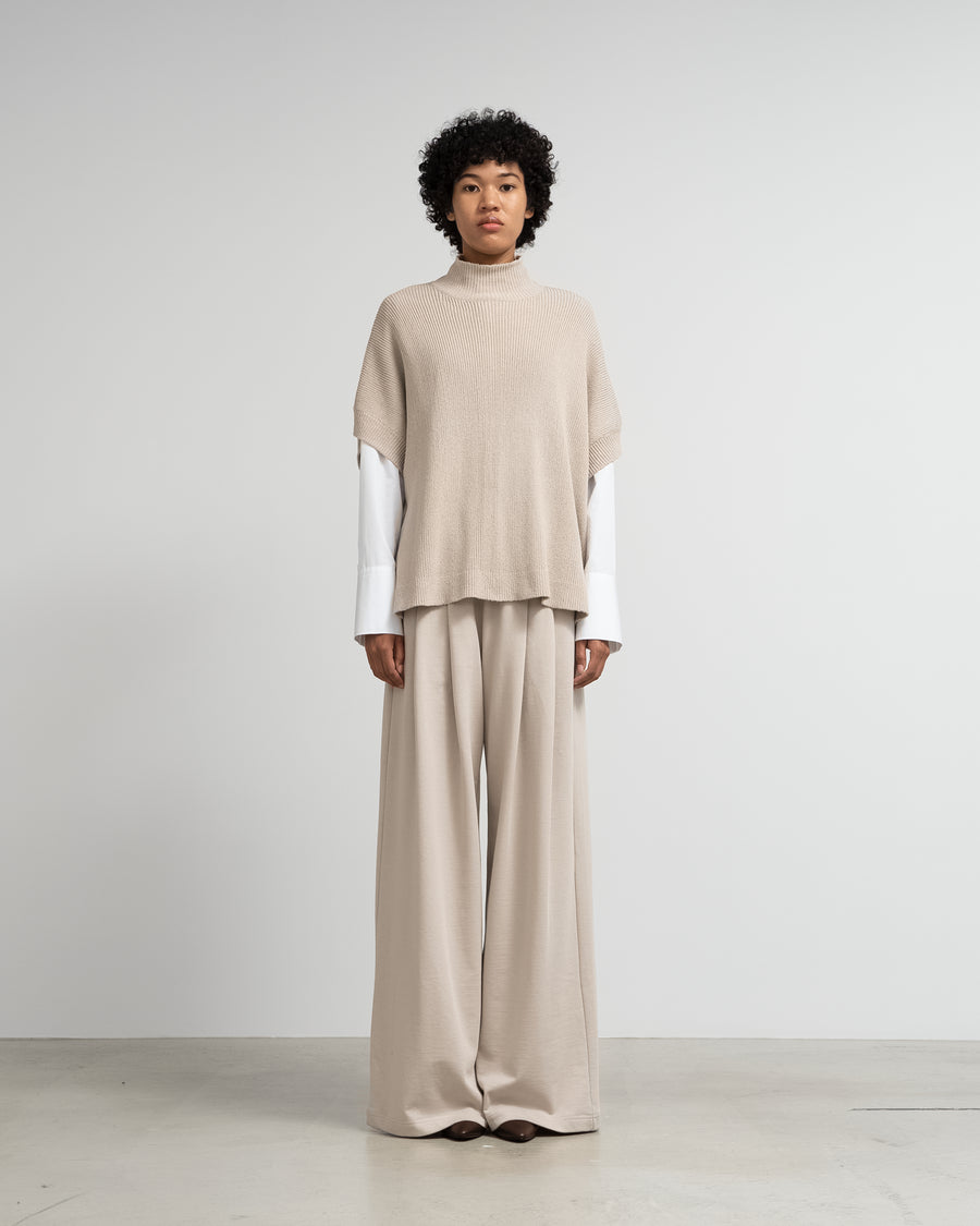 Linen Solotex S/S Mock Neck Knit