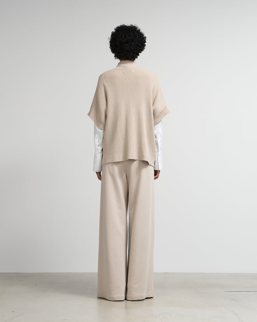 Linen Solotex S/S Mock Neck Knit